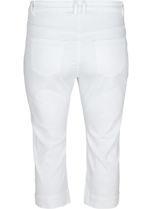 Close-fitting capris with slits, White, Packshot image number 1