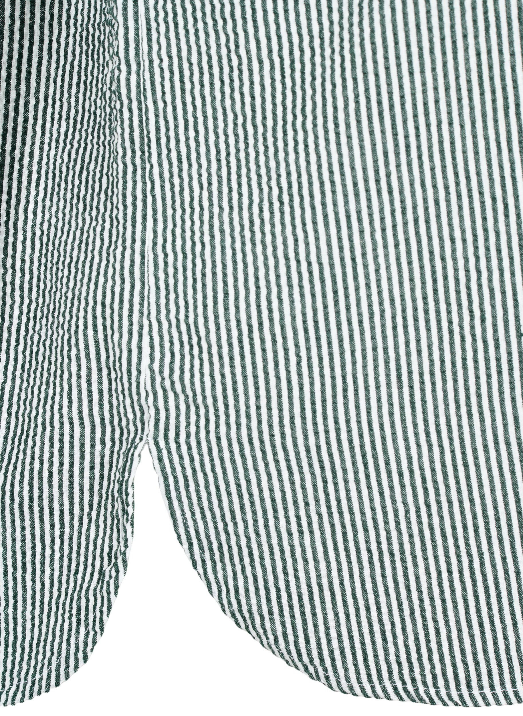 Zizzifashion Short-sleeved cotton shirt with stripes, Scarab Stripe, Packshot image number 3