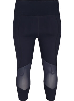 Exercise capris with mesh, Night Sky, Packshot image number 1