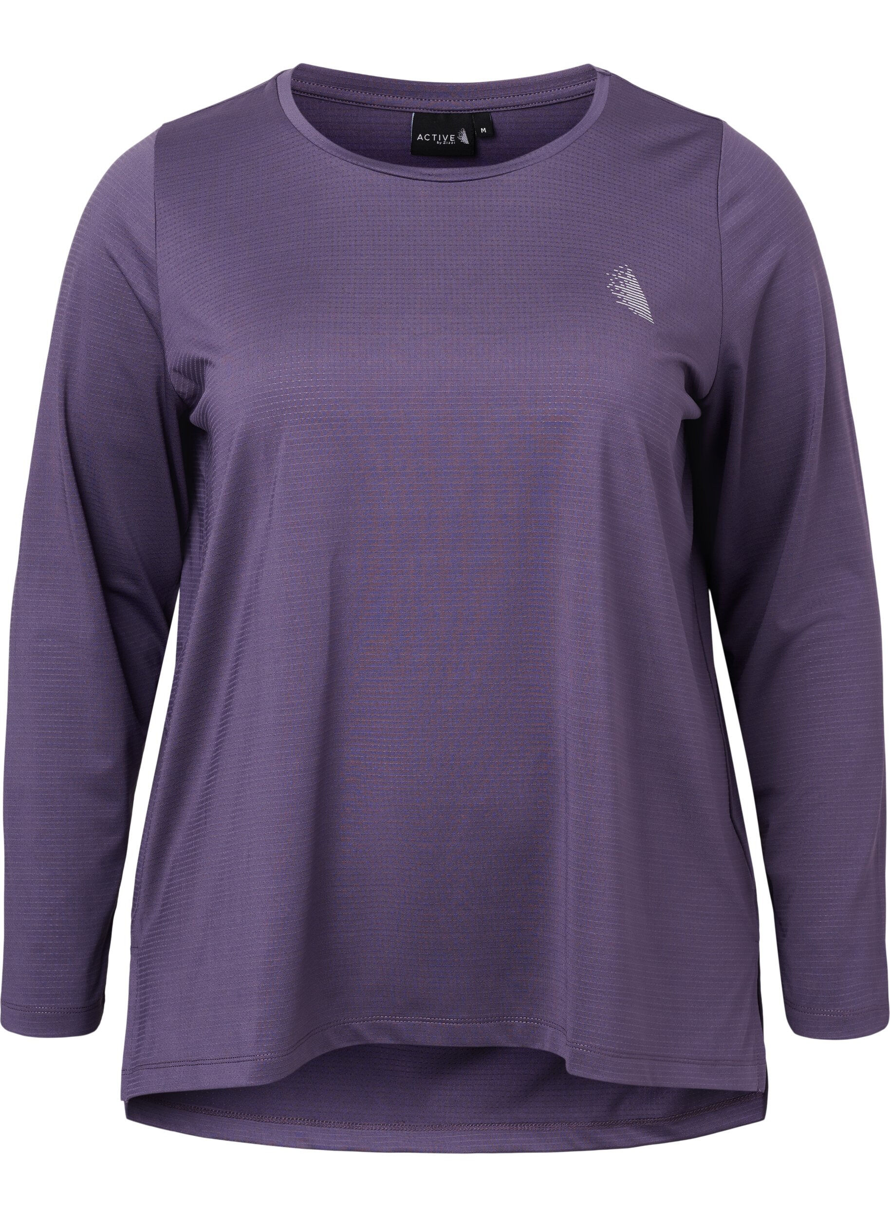 Zizzifashion Long-sleeved training blouse with structure, Purple Plumeria, Packshot image number 0