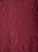 Blouse with texture and 3/4 sleeves, Red, Packshot image number 2