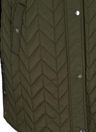 Long quilted vest with hood, Forest Night, Packshot image number 3