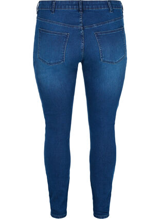 Super slim Amy jeans with elasticated waist, Dark blue denim, Packshot image number 1