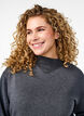Sweatshirt with high neck and long sleeves, Dark Grey, Model image number 3