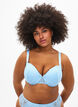 Molded lace bra with underwire, Light Blue, Model image number 0