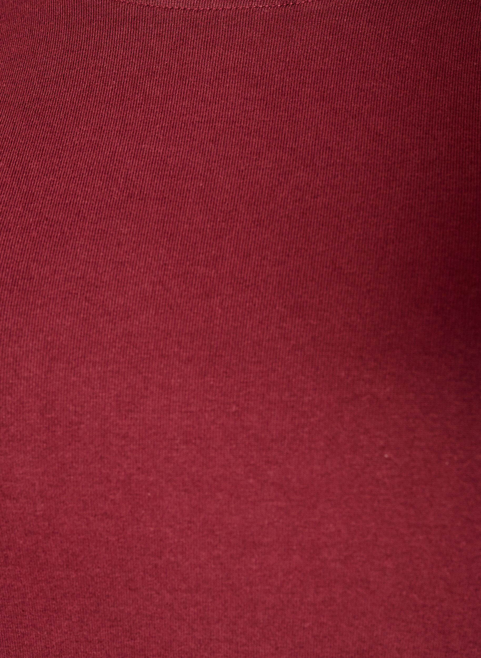 ZizzifashionLong-sleeved basic T-shirt with round neck, Red, Packshot image number 2