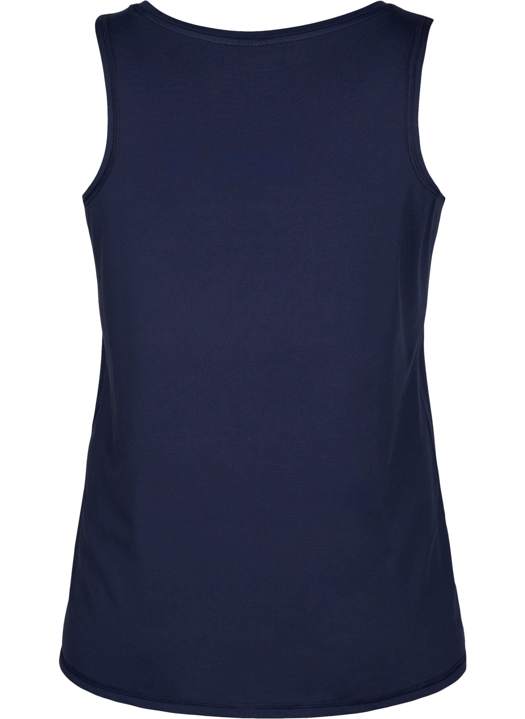 Zizzifashion Plain-coloured sports top with round neck, Blue, Packshot image number 1