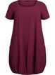 Short-sleeved cotton dress, Dark Bordeaux, Packshot image number 0