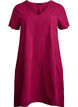 Short-sleeved cotton dress, Red, Packshot image number 0