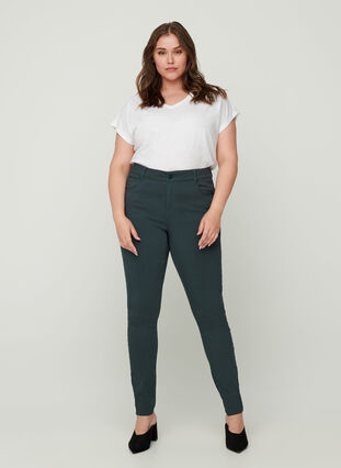 Slim fit trousers with pockets, Dark Slate, Model image number 2