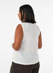 Sleeveless vest with a V-neck and buttons, Vanilla, Model image number 2