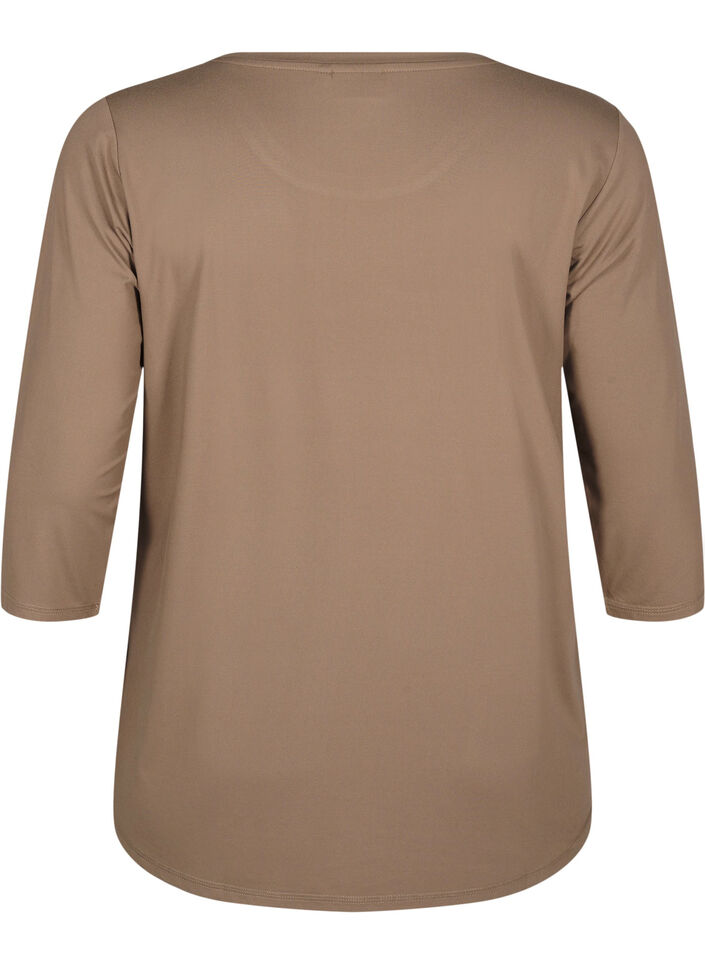 Training blouse with 3/4 sleeves, Beige, Packshot image number 1