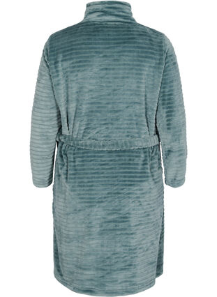 Dressing gown with zip and pockets, Balsam Green, Packshot image number 1