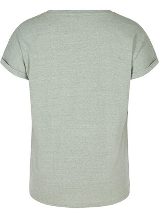 Marled cotton t-shirt, Chinois Green Mel., Packshot image number 1