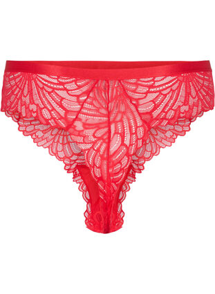 Regular-rise lace g-string, True Red , Packshot image number 1