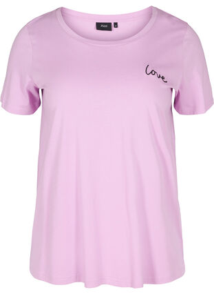Short-sleeved t-shirt with print, Violet Tulle, Packshot image number 0