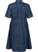 Denim shirt dress with short sleeves, Blue, Packshot image number 1