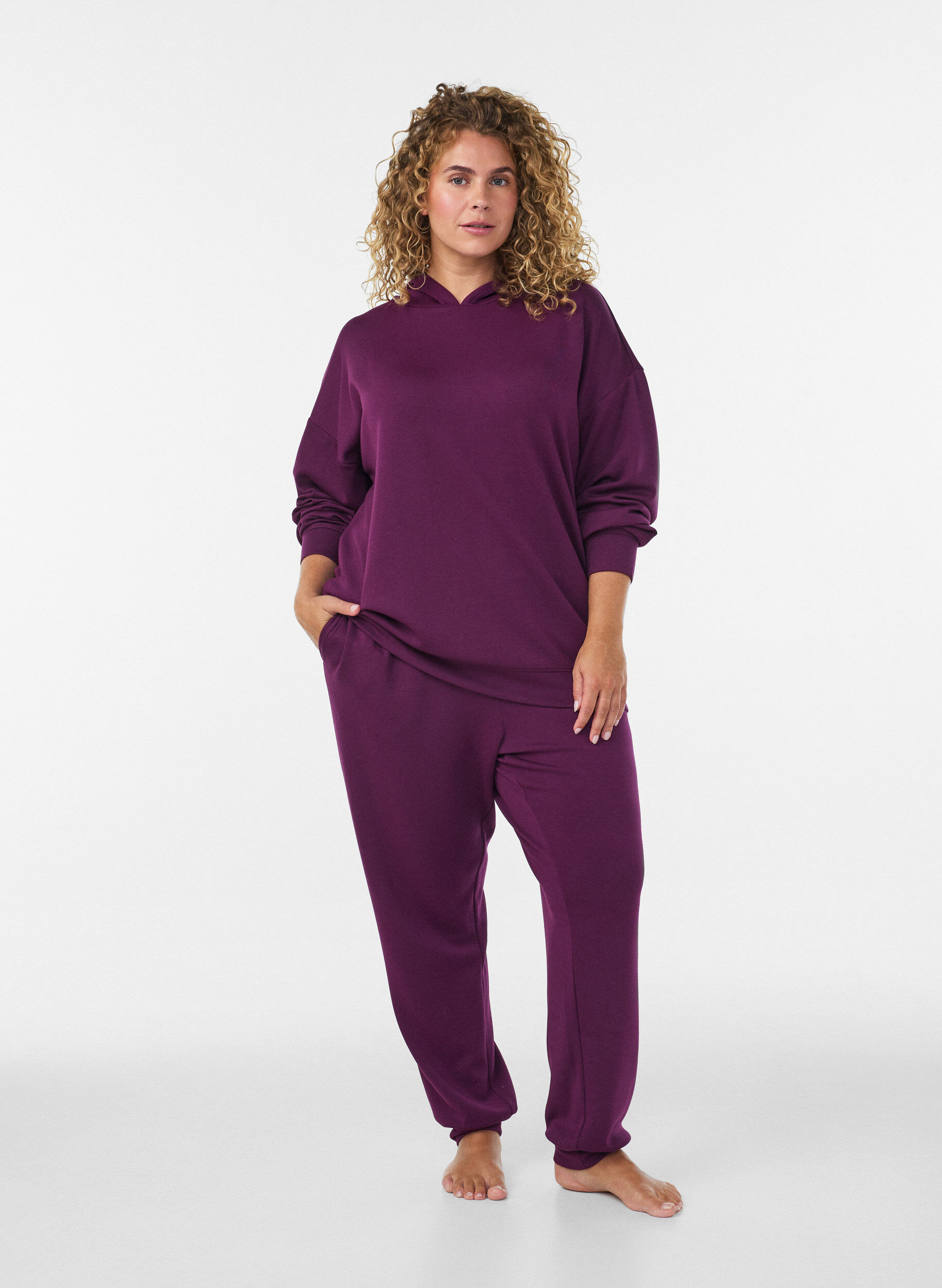 ZizzifashionJersey hoodie, Purple, Model image number 1