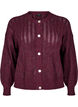 Knitted cardigan with openwork pattern, Dark Bordeaux, Packshot image number 0