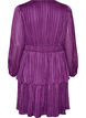 Knee-length dress with sheer stripes and wrap effect, Purple, Packshot image number 1