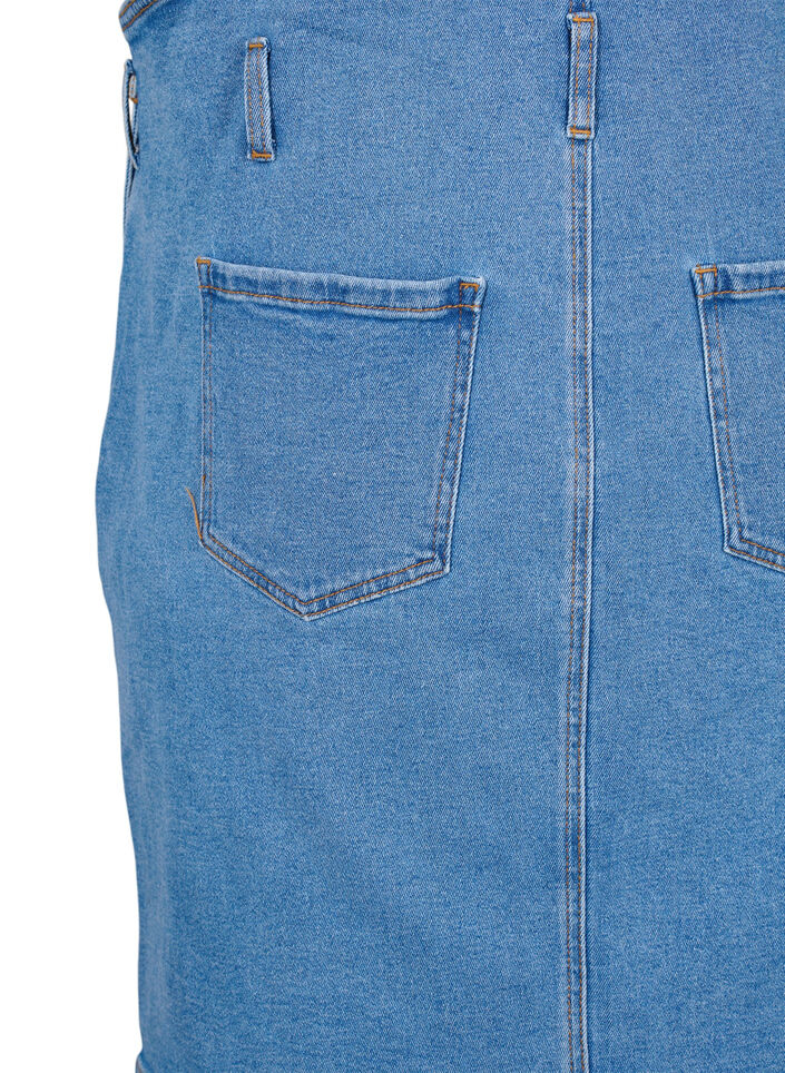 Denim dungarees dress, Blue, Packshot image number 4