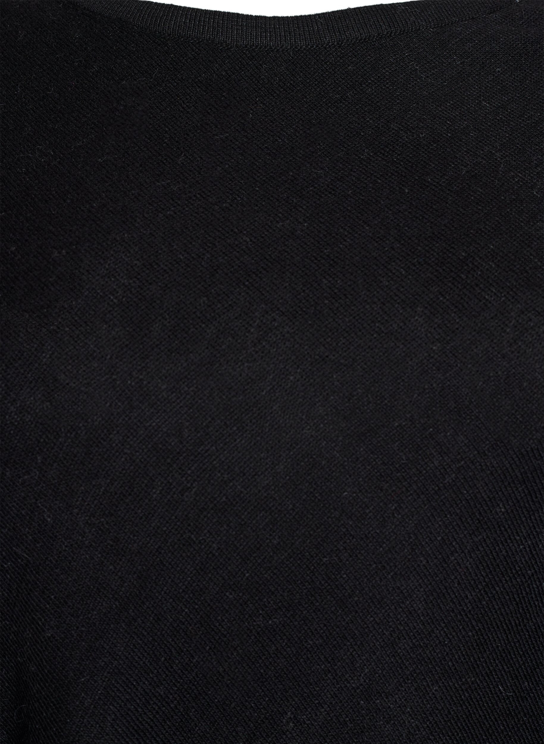 Zizzifashion Fine-knit poncho, Black, Packshot image number 2