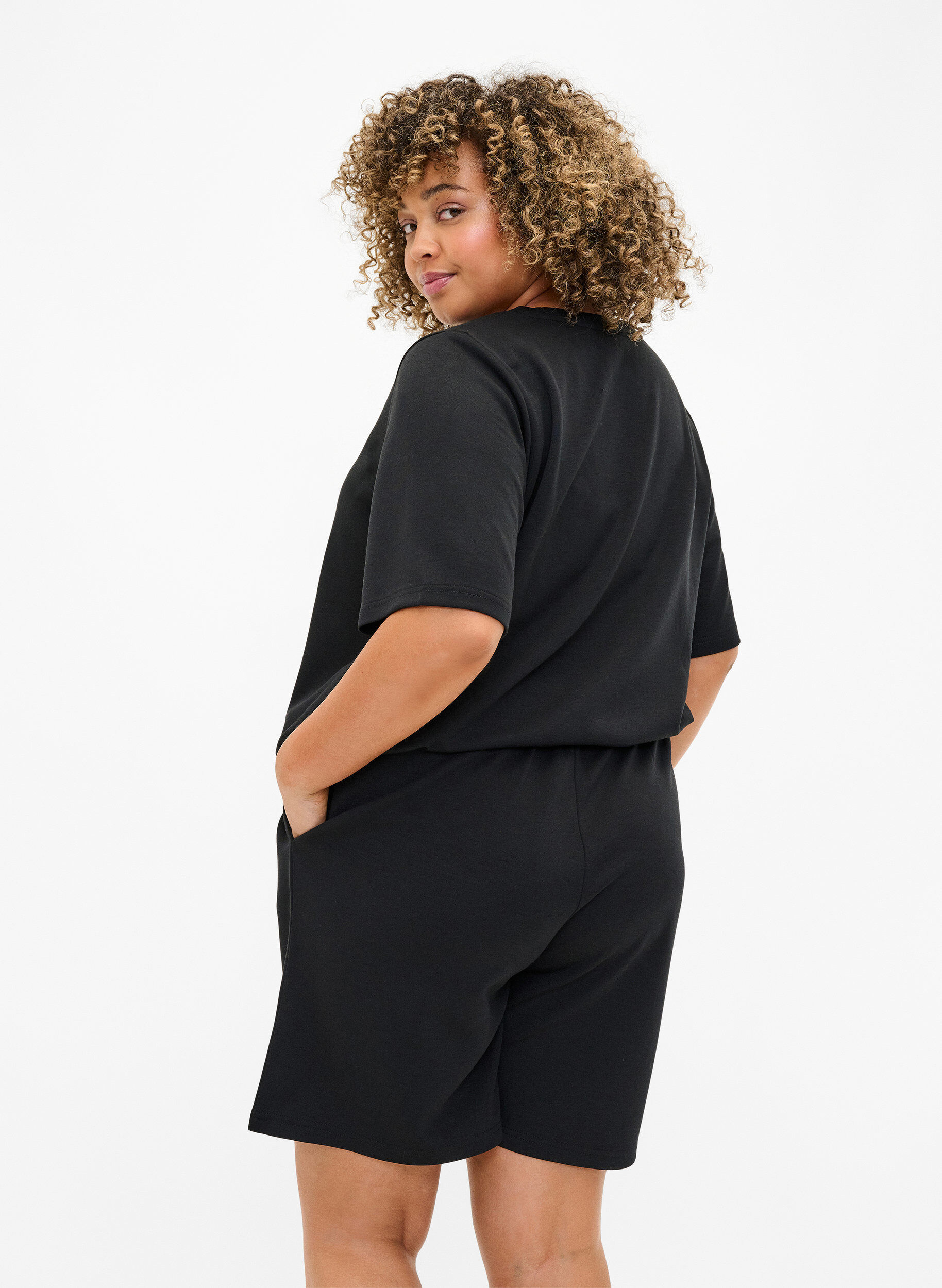 ZizzifashionT-shirt in modal mix, Black, Model image number 2