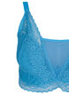 Bra with lace and soft padding, Blue, Packshot image number 2