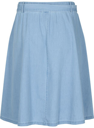 Loose denim skirt with buttons, Light blue denim, Packshot image number 1
