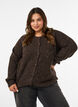 Cardigan with sequins and buttons, Brown, Model image number 0