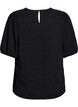 Structured blouse with short sleeves, Black, Packshot image number 1