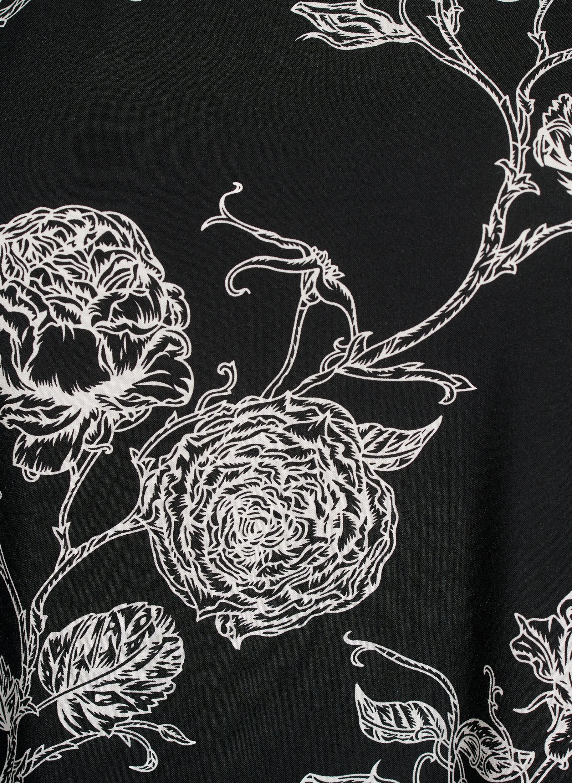 Zizzifashion Viscose dress with cutline, Black, Packshot image number 2