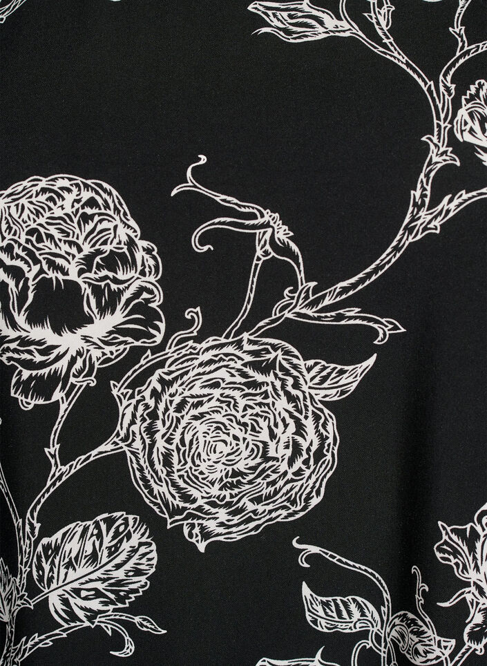 Viscose dress with cutline, Black, Packshot image number 2