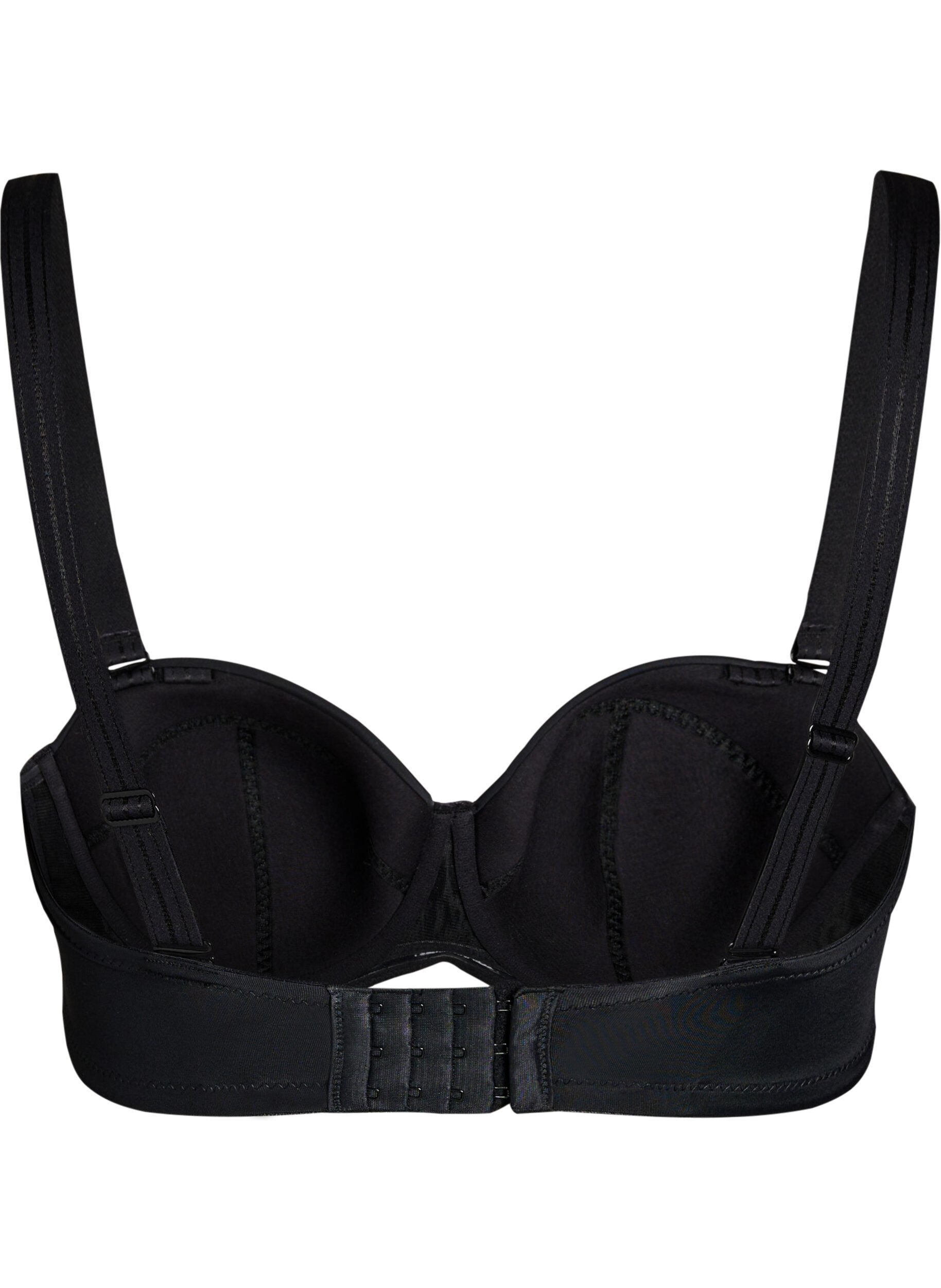 Zizzifashion Padded strapless bra with detachable straps, Black, Packshot image number 1