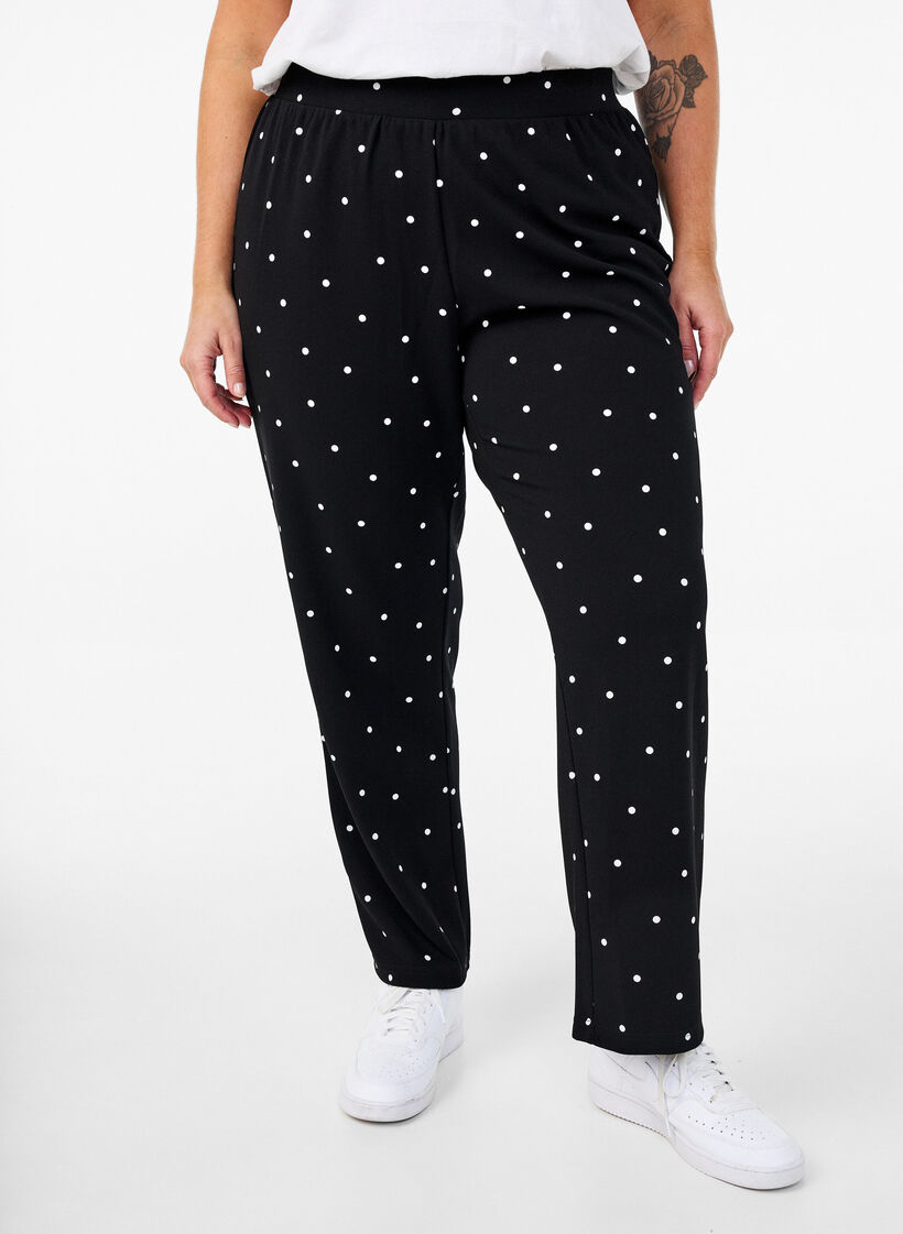 Straight fit trousers, Black, Model image number 2