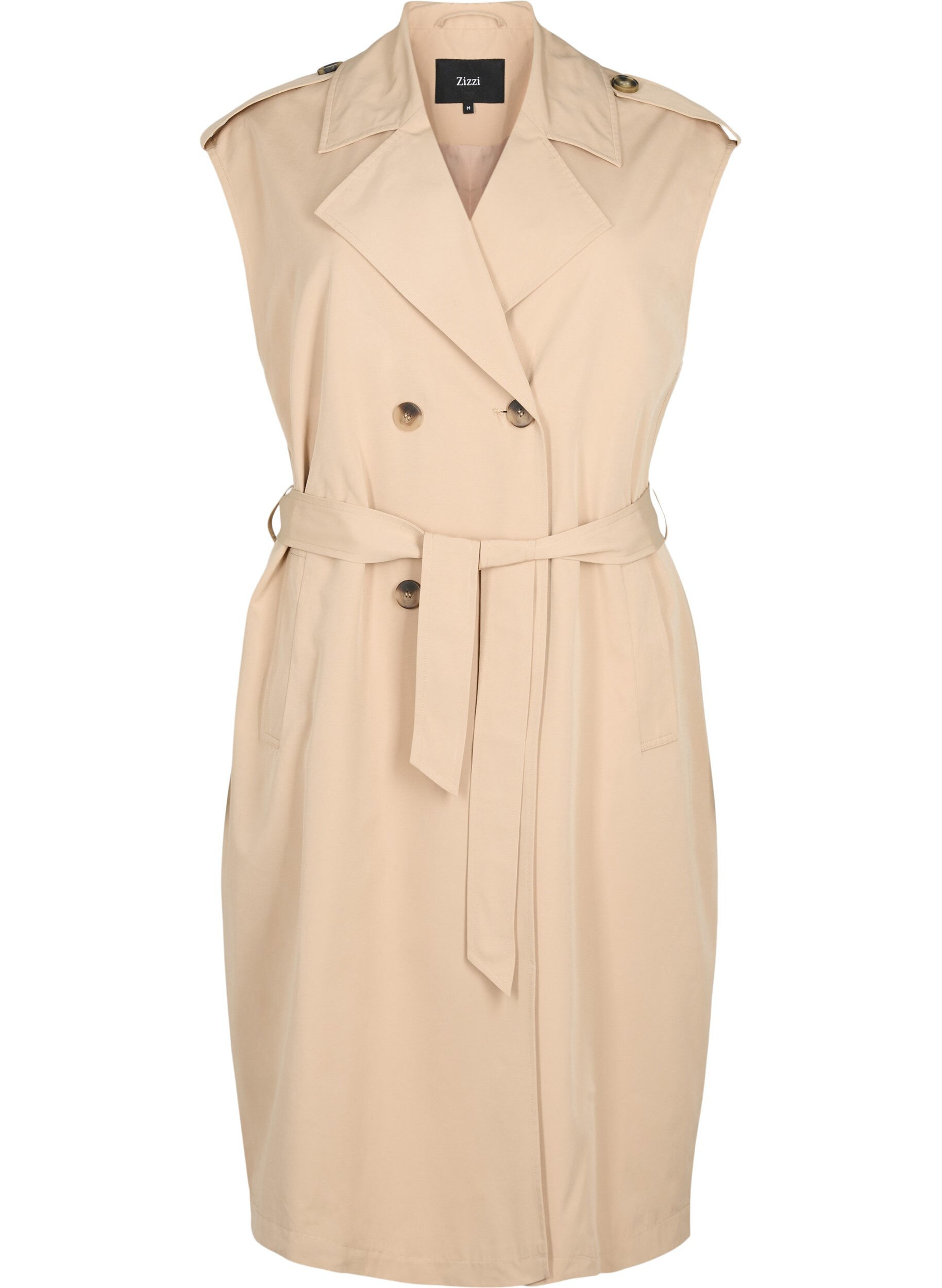 Zizzifashion Long waistcoat with belt, Nomad, Packshot image number 0