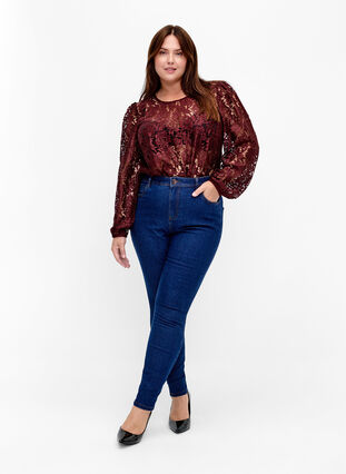 FLASH - Long sleeve lace blouse, Port Royal, Model image number 2