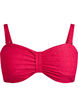 Bandeau bikini top with a textured pattern and removable straps, Pink, Packshot image number 0