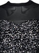 Glitter dress with sequins, Black w. Silver, Packshot image number 2