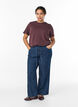 Basic cotton T-shirt with round neck, Dark Bordeaux, Model image number 1