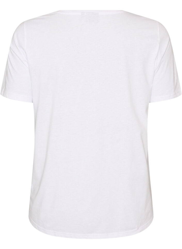 T-shirt with motif, White, Packshot image number 1