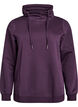 Sweatshirt with high collar and pockets, Purple, Packshot image number 0