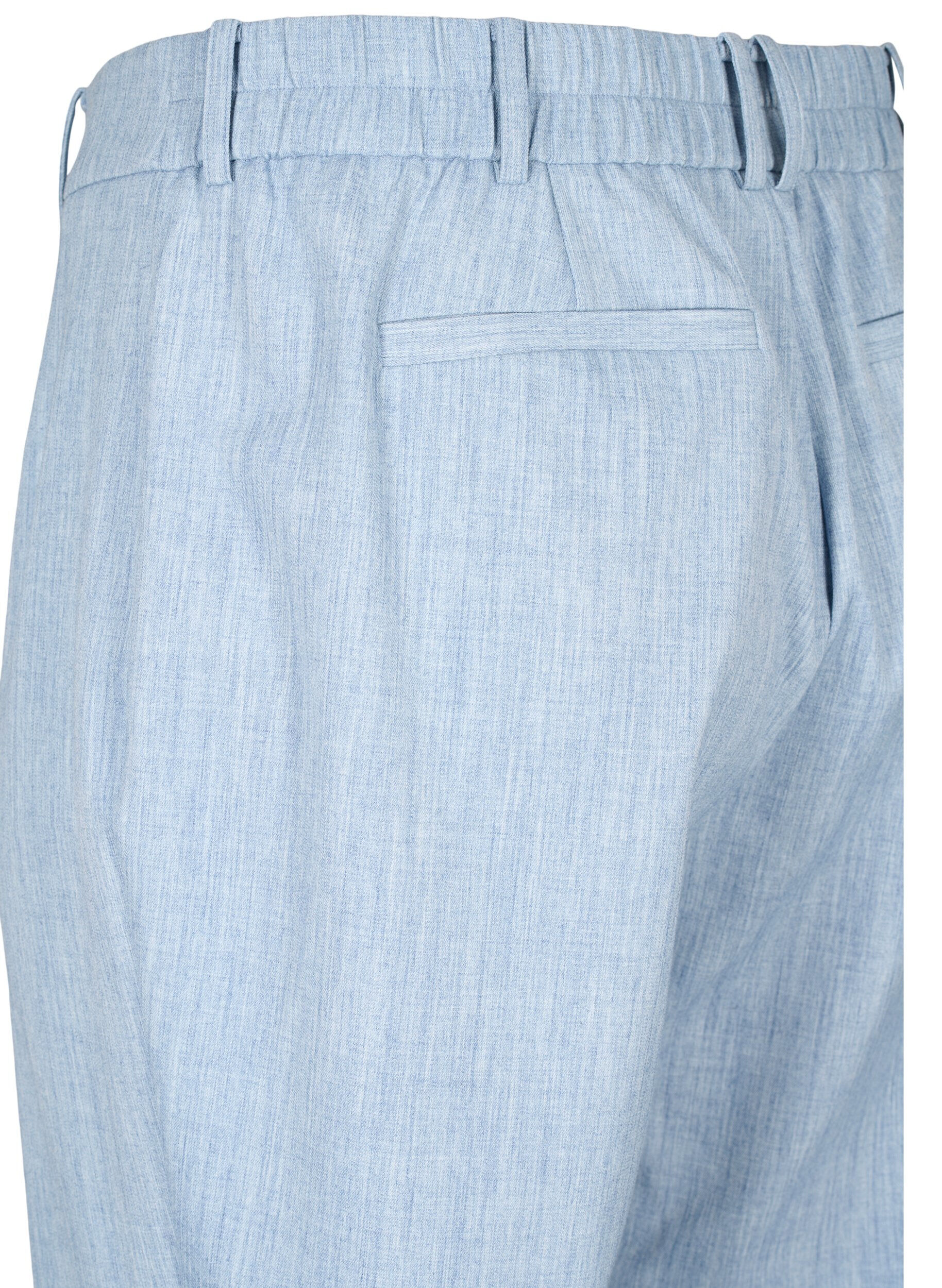 Zizzifashion Melange trousers with elastic and button closure, Infinity , Packshot image number 3