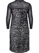 Glitter dress with sequins, Black w. Silver, Packshot image number 1