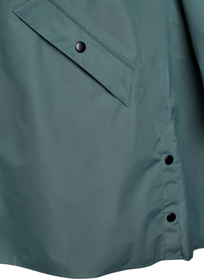 Rain jacket with pockets and hood, Green, Packshot image number 3
