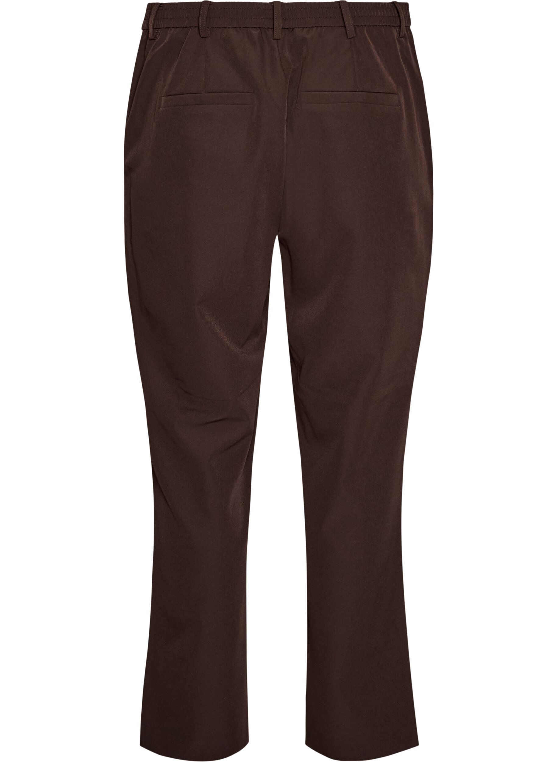 ZizzifashionTrousers with pockets and straight legs, Brown, Packshot image number 1