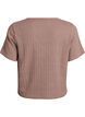Jersey cardigan with short sleeves, Brown, Packshot image number 1