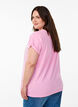 Short sleeved cotton blend t-shirt, Pink, Model image number 2