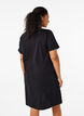 Short-sleeved nightgown in organic cotton, Black, Model image number 2