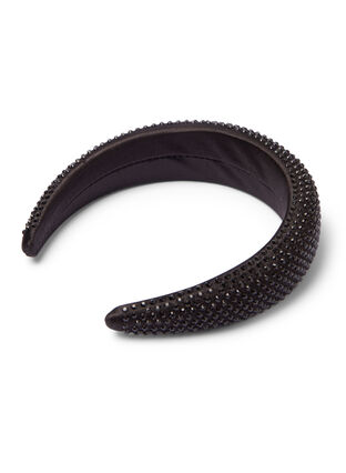 Hairband with black jewels, Black, Packshot image number 1